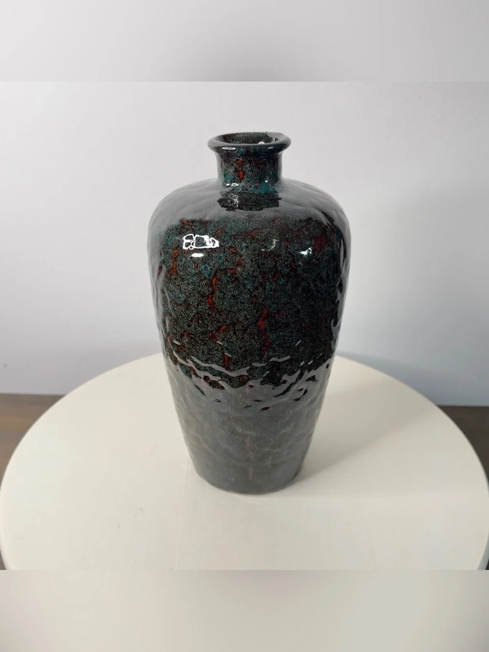 Green & Brown Ceramic Vase